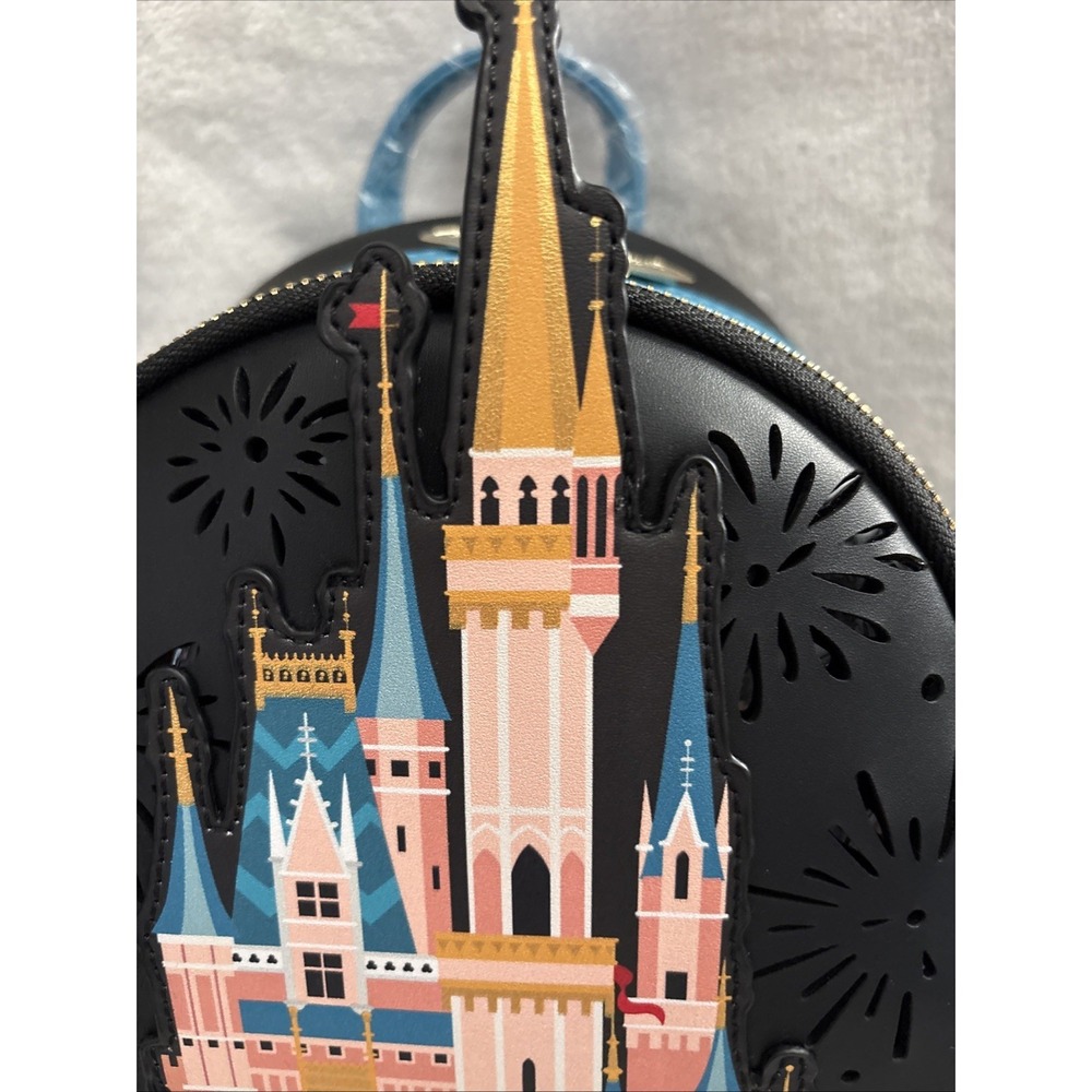 NWT Loungefly Disney Parks light Up Fireworks Cinderella Castle Backpack WOW! - Picture 11 of 11